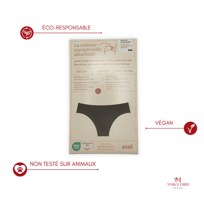 Culotte Menstruelle Lavable et Dégrafable - Flux Abondant